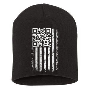 Funny Qr Scan Me President Trump 4547 Trump Dancing Code Short Acrylic Beanie