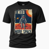 Funny Quote Space Man Astronaut Retro I Need More Space Cooling Performance Crew T-Shirt