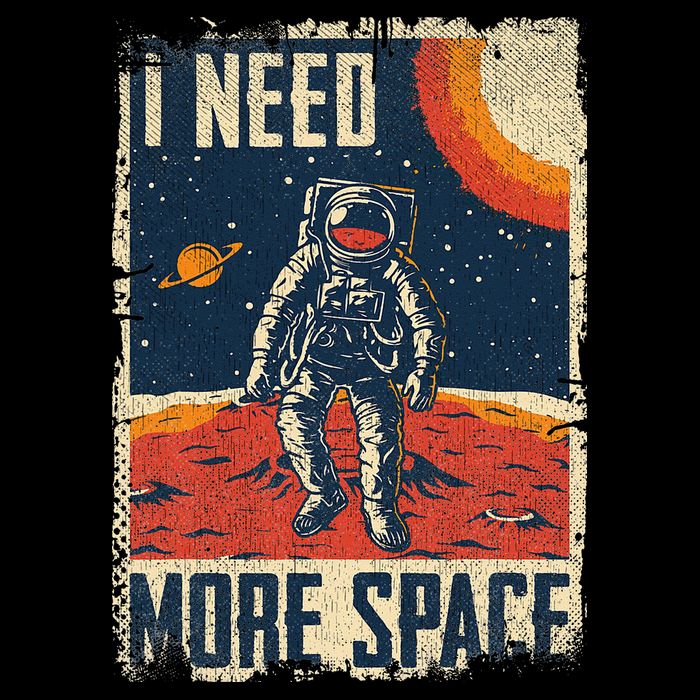 Funny Quote Space Man Astronaut Retro I Need More Space Cooling Performance Crew T-Shirt