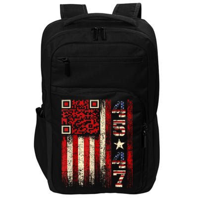 Funny Qr Scan Me President Trump 4547 Trump Dancing Code Impact Tech Backpack