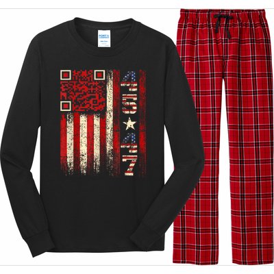 Funny Qr Scan Me President Trump 4547 Trump Dancing Code Long Sleeve Pajama Set