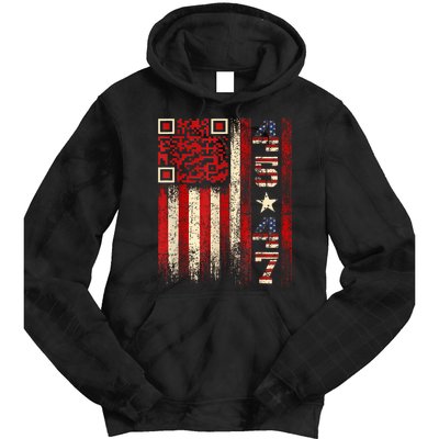 Funny Qr Scan Me President Trump 4547 Trump Dancing Code Tie Dye Hoodie