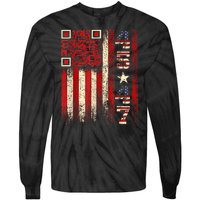 Funny Qr Scan Me President Trump 4547 Trump Dancing Code Tie-Dye Long Sleeve Shirt