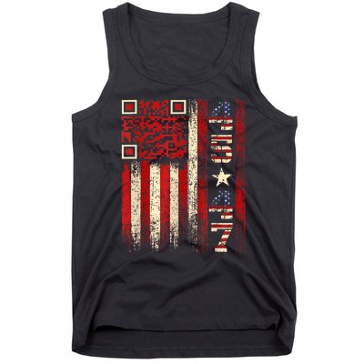 Funny Qr Scan Me President Trump 4547 Trump Dancing Code Tank Top