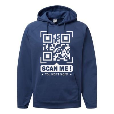 Funny Qr Scan Me Trump 4547trump Dancing Code Performance Fleece Hoodie