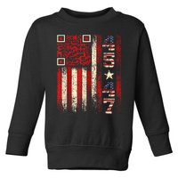 Funny Qr Scan Me President Trump 45/47 Trump Dancing Code Toddler Sweatshirt