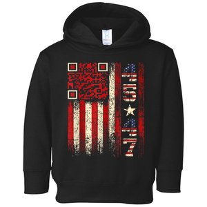 Funny Qr Scan Me President Trump 45/47 Trump Dancing Code Toddler Hoodie