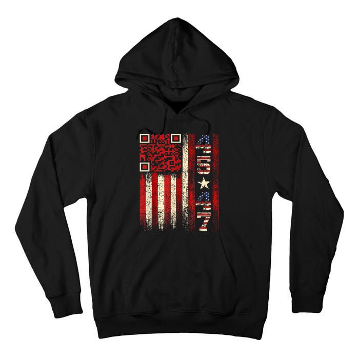 Funny Qr Scan Me President Trump 45/47 Trump Dancing Code Tall Hoodie