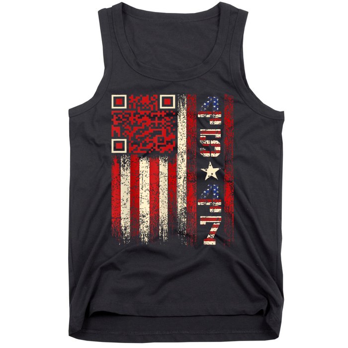 Funny Qr Scan Me President Trump 45/47 Trump Dancing Code Tank Top