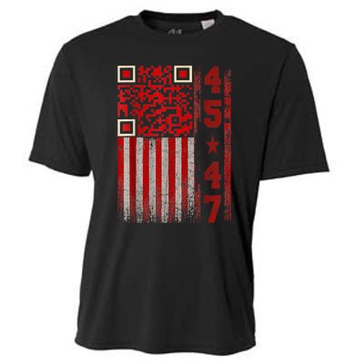 Funny Qr Scan Me President Trump 45/47 Trump Dancing Code Cooling Performance Crew T-Shirt