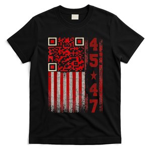 Funny Qr Scan Me President Trump 45/47 Trump Dancing Code T-Shirt