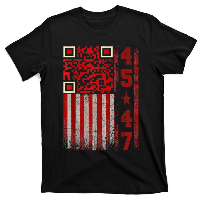 Funny Qr Scan Me President Trump 45/47 Trump Dancing Code T-Shirt