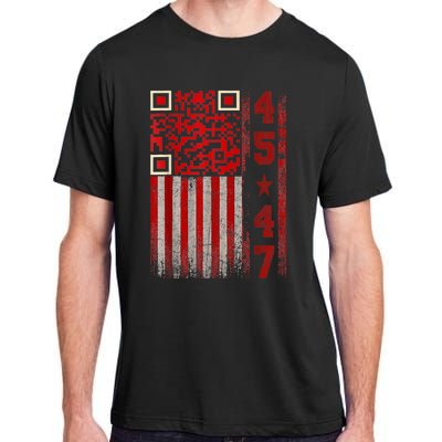 Funny Qr Scan Me President Trump 45/47 Trump Dancing Code Adult ChromaSoft Performance T-Shirt