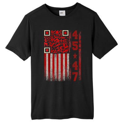 Funny Qr Scan Me President Trump 45/47 Trump Dancing Code Tall Fusion ChromaSoft Performance T-Shirt