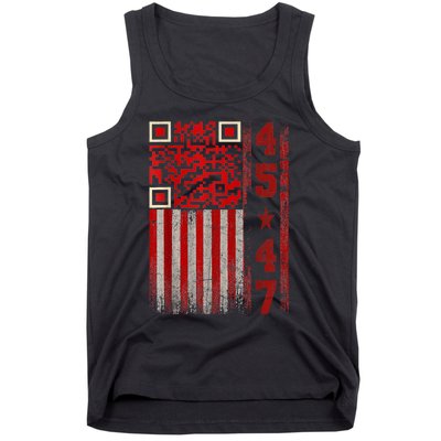 Funny Qr Scan Me President Trump 45/47 Trump Dancing Code Tank Top