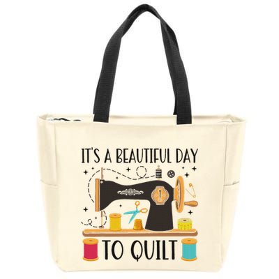 Funny Quilting Sewing For Fabric Quilt Quilter Zip Tote Bag