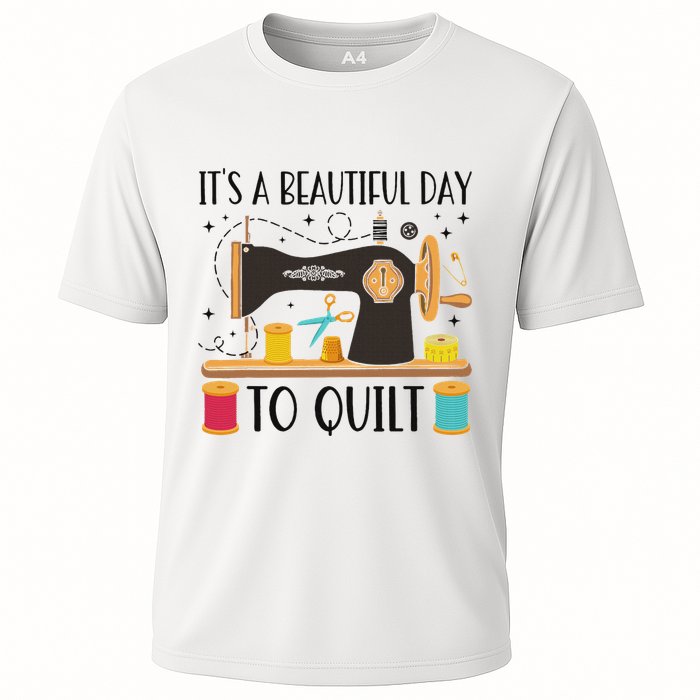 Funny Quilting Sewing For Fabric Quilt Quilter Cooling Performance Crew T-Shirt