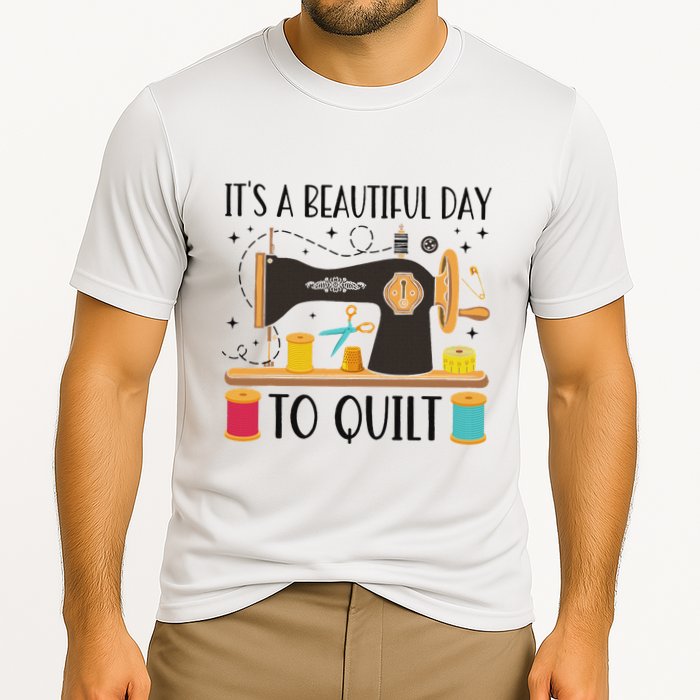 Funny Quilting Sewing For Fabric Quilt Quilter Cooling Performance Crew T-Shirt