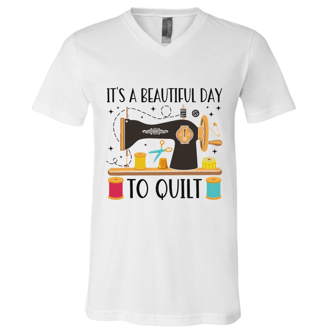 Funny Quilting Sewing For Fabric Quilt Quilter V-Neck T-Shirt