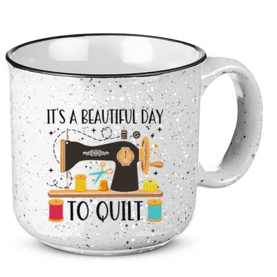 Funny Quilting Sewing For Fabric Quilt Quilter 15oz Campfire Ceramic Mug