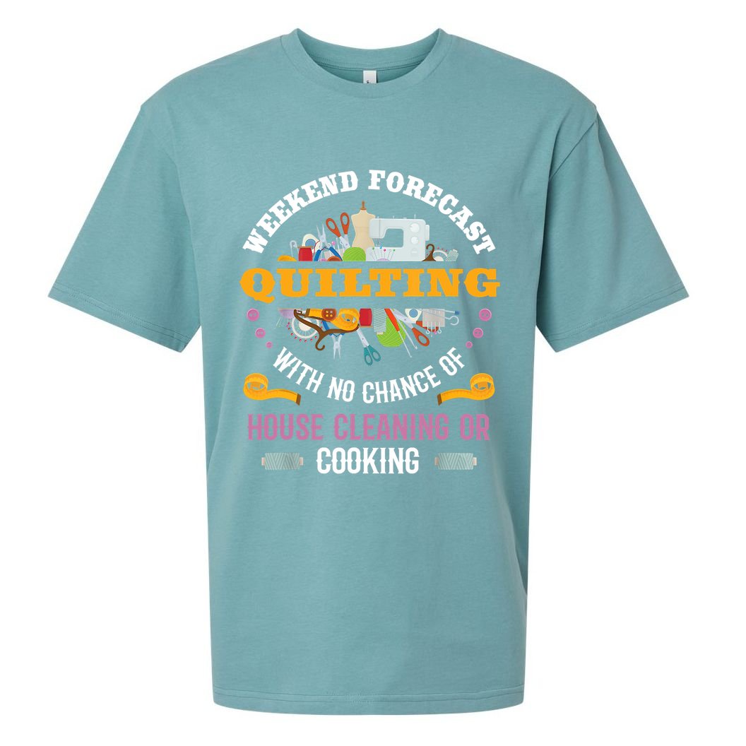 Funny Quilting Sewing Quilt Gift For Quilter Gift Sueded Cloud Jersey T-Shirt
