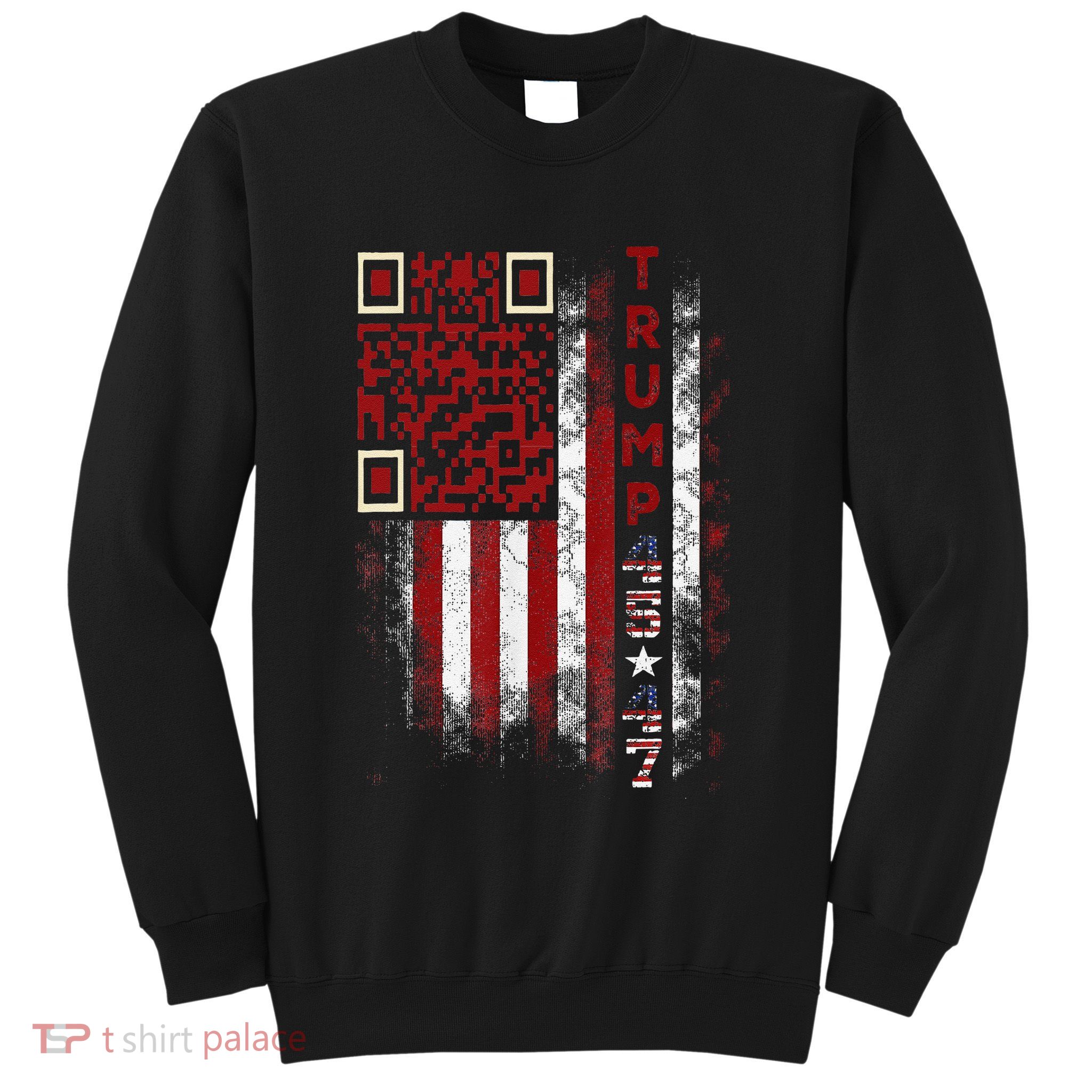 Funny Qr Scan Me President Trump 4547 Trump Dancing Code Sweatshirt