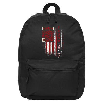 Funny Qr Scan Me President Trump 4547 Trump Dancing Code 16 in Basic Backpack