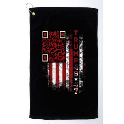 Funny Qr Scan Me President Trump 4547 Trump Dancing Code Platinum Collection Golf Towel