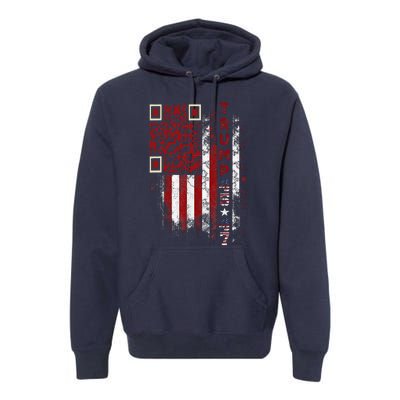 Funny Qr Scan Me President Trump 4547 Trump Dancing Code Premium Hoodie