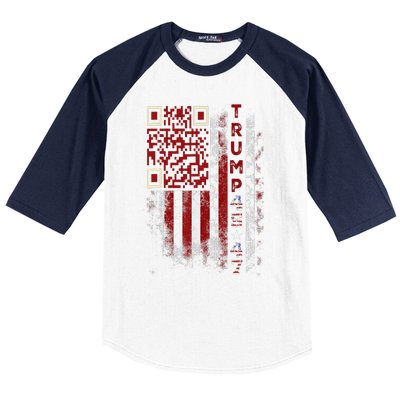 Funny Qr Scan Me President Trump 4547 Trump Dancing Code Baseball Sleeve Shirt