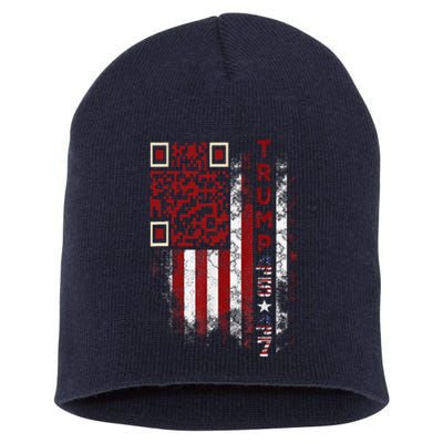 Funny Qr Scan Me President Trump 4547 Trump Dancing Code Short Acrylic Beanie