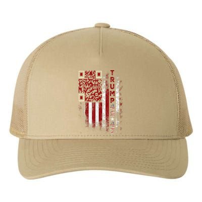 Funny Qr Scan Me President Trump 4547 Trump Dancing Code Yupoong Adult 5-Panel Trucker Hat