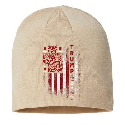 Funny Qr Scan Me President Trump 4547 Trump Dancing Code Sustainable Beanie