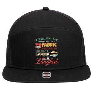 Funny Quilting Sewing Sayings Gift For Sewer & Quilter Gift 7 Panel Mesh Trucker Snapback Hat