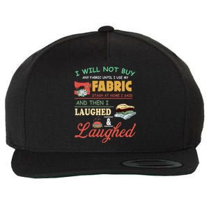 Funny Quilting Sewing Sayings Gift For Sewer & Quilter Gift Wool Snapback Cap