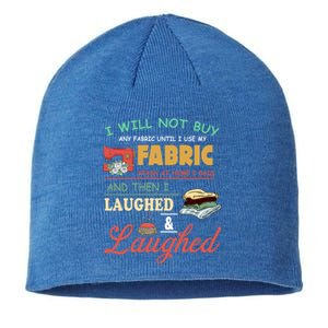 Funny Quilting Sewing Sayings Gift For Sewer & Quilter Gift Sustainable Beanie