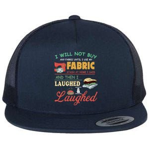 Funny Quilting Sewing Sayings Gift For Sewer & Quilter Gift Flat Bill Trucker Hat