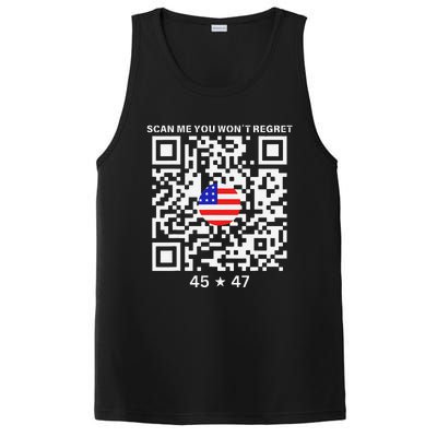 Funny Qr Scan Me President Trump 4547 Trump Dancing Code PosiCharge Competitor Tank