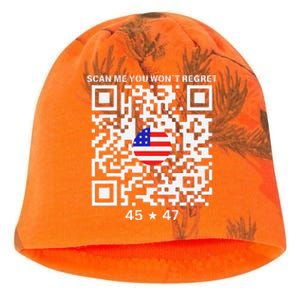 Funny Qr Scan Me President Trump 4547 Trump Dancing Code Kati - Camo Knit Beanie