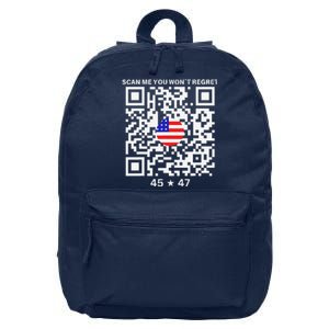 Funny Qr Scan Me President Trump 4547 Trump Dancing Code 16 in Basic Backpack