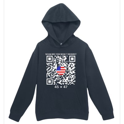 Funny Qr Scan Me President Trump 4547 Trump Dancing Code Urban Pullover Hoodie