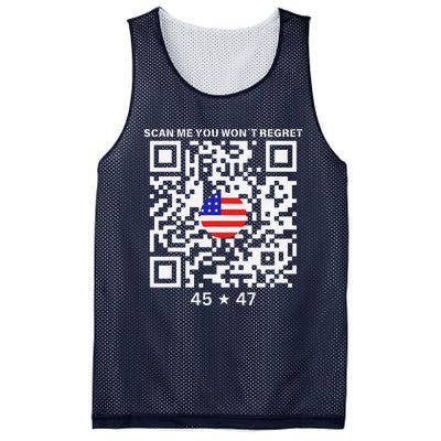 Funny Qr Scan Me President Trump 4547 Trump Dancing Code Mesh Reversible Basketball Jersey Tank