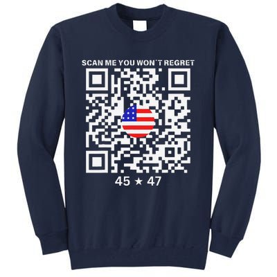 Funny Qr Scan Me President Trump 4547 Trump Dancing Code Tall Sweatshirt