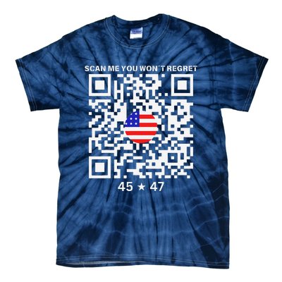 Funny Qr Scan Me President Trump 4547 Trump Dancing Code Tie-Dye T-Shirt