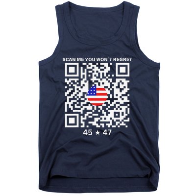 Funny Qr Scan Me President Trump 4547 Trump Dancing Code Tank Top