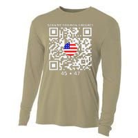 Funny Qr Scan Me President Trump 4547 Trump Dancing Code Cooling Performance Long Sleeve Crew