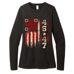 Funny Qr Scan Me President Trump 4547 Trump Dancing Code Womens CVC Long Sleeve Shirt