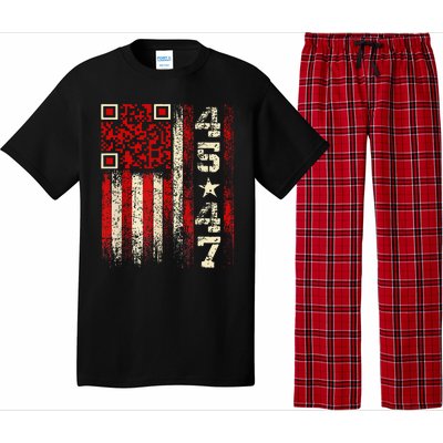 Funny Qr Scan Me President Trump 4547 Trump Dancing Code Pajama Set