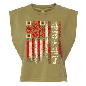 Funny Qr Scan Me President Trump 4547 Trump Dancing Code Garment-Dyed Women's Muscle Tee