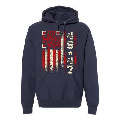 Funny Qr Scan Me President Trump 4547 Trump Dancing Code Premium Hoodie